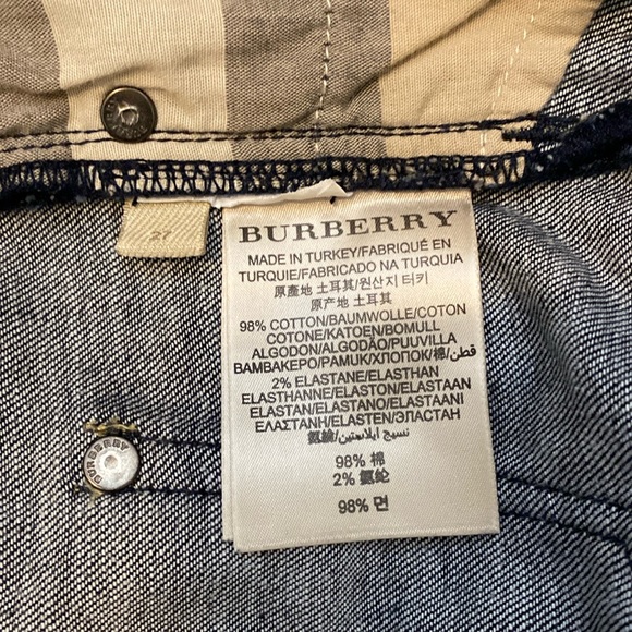 Burberry Low Rise Capri Blue Denim Jean Size 27 - Picture 13 of 16